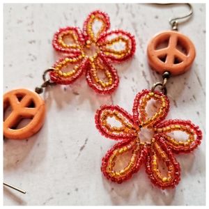 handmade peaceful bloom earrings